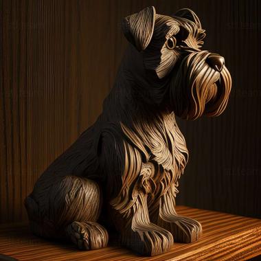 3D model Zwergschnauzer dog (STL)